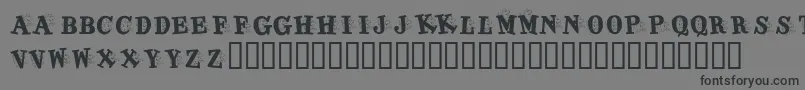 KrJigsawJoey Font – Black Fonts on Gray Background