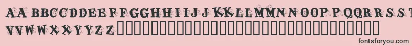 KrJigsawJoey Font – Black Fonts on Pink Background