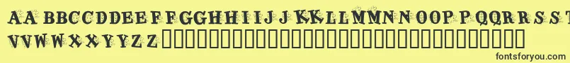 KrJigsawJoey Font – Black Fonts on Yellow Background