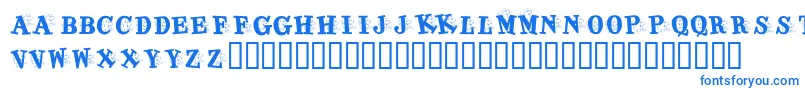 KrJigsawJoey Font – Blue Fonts on White Background