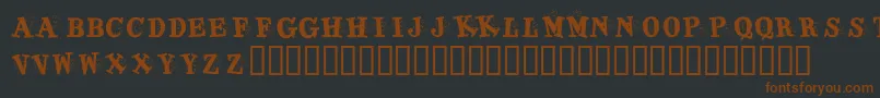 KrJigsawJoey Font – Brown Fonts on Black Background