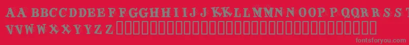 KrJigsawJoey Font – Gray Fonts on Red Background