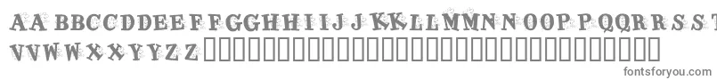 KrJigsawJoey-fontti – harmaat kirjasimet valkoisella taustalla
