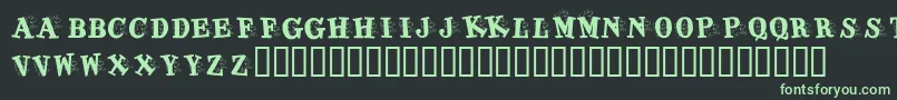 Шрифт KrJigsawJoey – зелёные шрифты на чёрном фоне
