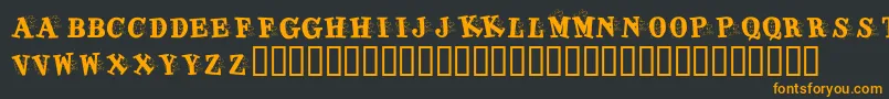 KrJigsawJoey Font – Orange Fonts on Black Background