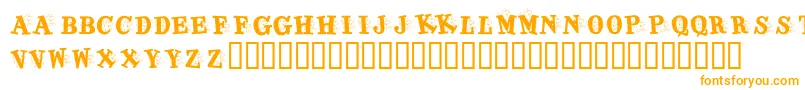 KrJigsawJoey Font – Orange Fonts on White Background