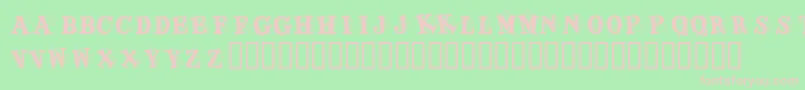 KrJigsawJoey Font – Pink Fonts on Green Background