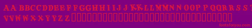 KrJigsawJoey Font – Red Fonts on Purple Background