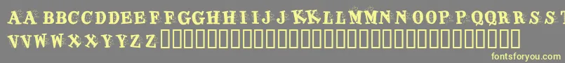 KrJigsawJoey Font – Yellow Fonts on Gray Background