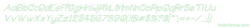 CurlmudgeonItalic Font – Green Fonts on White Background