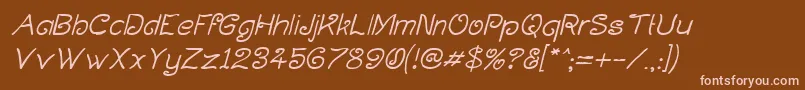 En savoir plus sur la police CurlmudgeonItalic Police CurlmudgeonItalic – polices roses sur fond brun