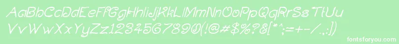 fuente CurlmudgeonItalic – Fuentes Blancas Sobre Fondo Verde