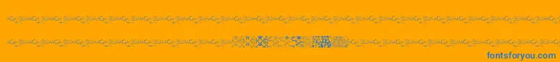 MayaTilesPromo Font – Blue Fonts on Orange Background