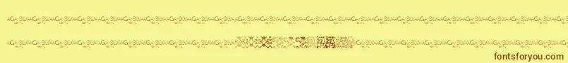 MayaTilesPromo Font – Brown Fonts on Yellow Background