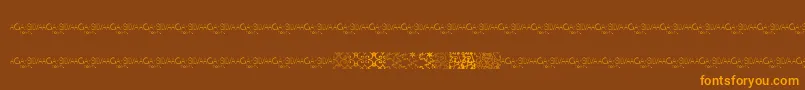 MayaTilesPromo Font – Orange Fonts on Brown Background