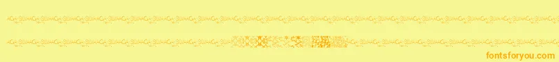 MayaTilesPromo Font – Orange Fonts on Yellow Background