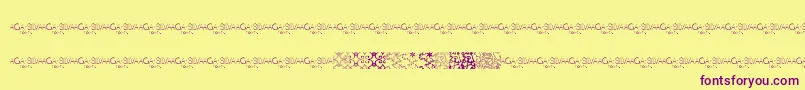 MayaTilesPromo Font – Purple Fonts on Yellow Background