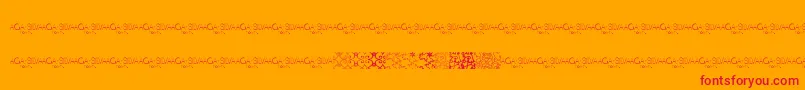 MayaTilesPromo Font – Red Fonts on Orange Background