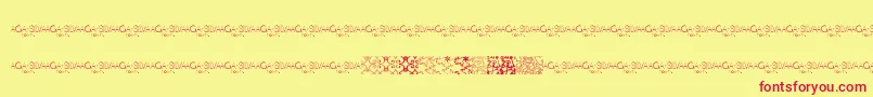 MayaTilesPromo Font – Red Fonts on Yellow Background