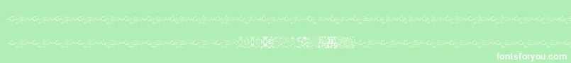 MayaTilesPromo-Schriftart – Weiße Schriften auf grünem Hintergrund