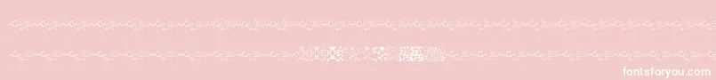 MayaTilesPromo-Schriftart – Weiße Schriften auf rosa Hintergrund