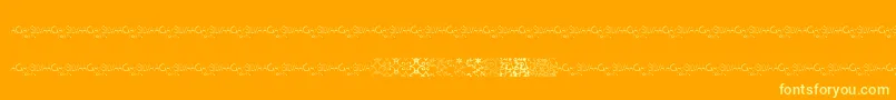 MayaTilesPromo Font – Yellow Fonts on Orange Background