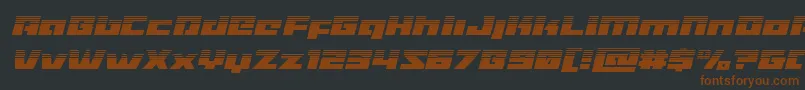 Turbochargehalfital-Schriftart – Braune Schriften auf schwarzem Hintergrund