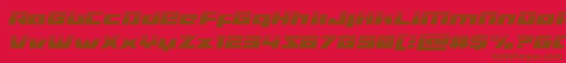 More about Turbochargehalfital Font Turbochargehalfital Font – Brown Fonts on Red Background