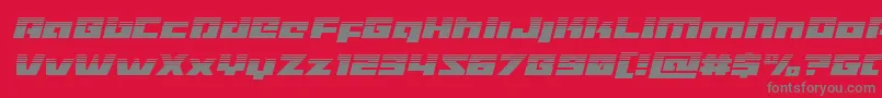 Turbochargehalfital Font – Gray Fonts on Red Background