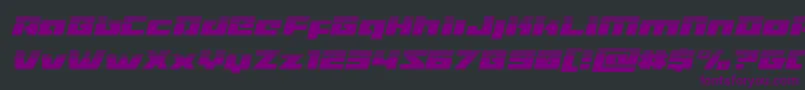 Turbochargehalfital Font – Purple Fonts on Black Background