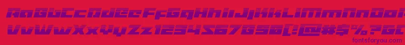 Turbochargehalfital Font – Purple Fonts on Red Background