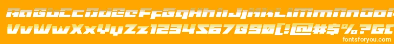 Turbochargehalfital Font – White Fonts on Orange Background