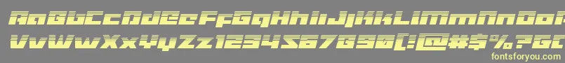 Turbochargehalfital Font – Yellow Fonts on Gray Background