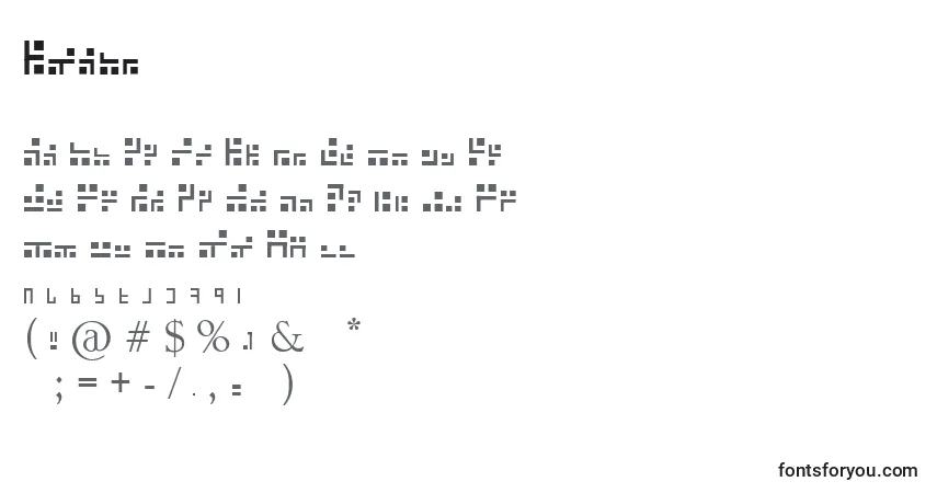 Czcionka Exabf – alfabet, cyfry, specjalne znaki
