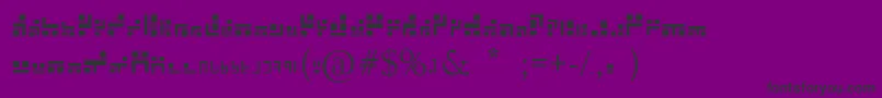 フォントExabf – 紫の背景に黒い文字