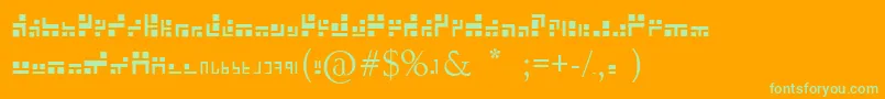 Exabf Font – Green Fonts on Orange Background
