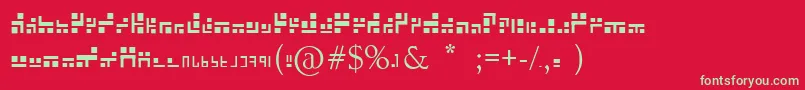 Exabf Font – Green Fonts on Red Background