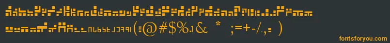 フォントExabf – 黒い背景にオレンジの文字