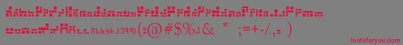Exabf Font – Red Fonts on Gray Background