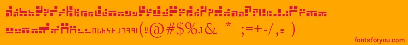 Exabf Font – Red Fonts on Orange Background