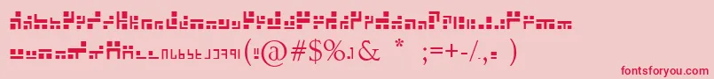 フォントExabf – ピンクの背景に赤い文字