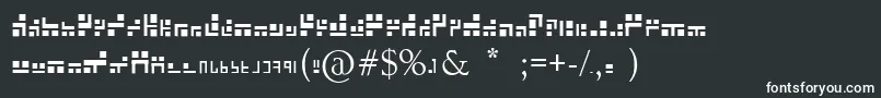 Шрифт Exabf – белые шрифты на чёрном фоне