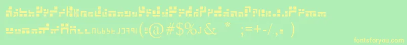 Exabf Font – Yellow Fonts on Green Background