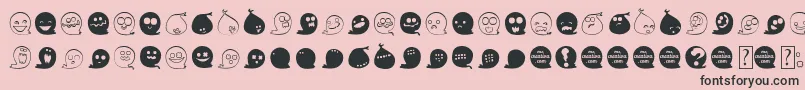 More about FluffyGhostDing Font FluffyGhostDing Font – Black Fonts on Pink Background