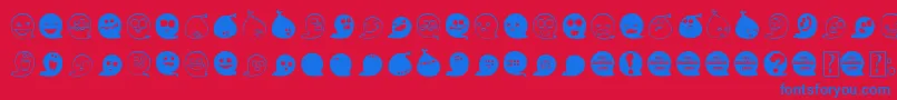 fuente FluffyGhostDing – Fuentes Azules Sobre Fondo Rojo