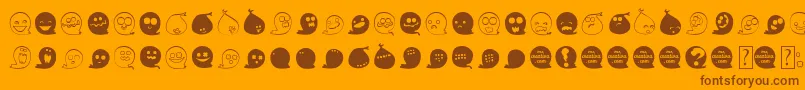 Подробнее о шрифте FluffyGhostDing Шрифт FluffyGhostDing – коричневые шрифты на оранжевом фоне