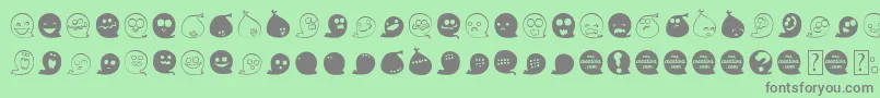 More about FluffyGhostDing Font FluffyGhostDing Font – Gray Fonts on Green Background