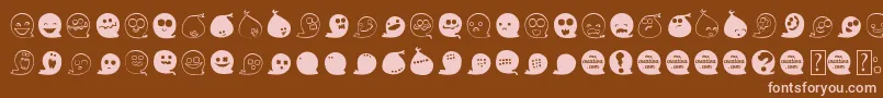 More about FluffyGhostDing Font FluffyGhostDing Font – Pink Fonts on Brown Background