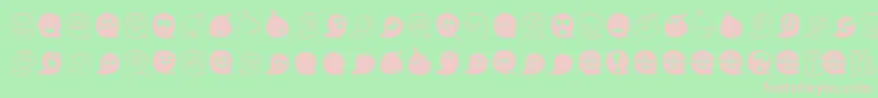 FluffyGhostDing Font – Pink Fonts on Green Background