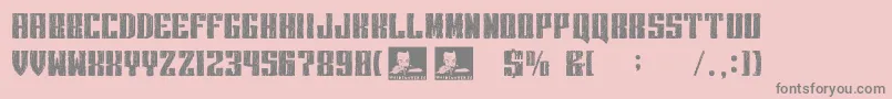 Intransigencia Font – Gray Fonts on Pink Background